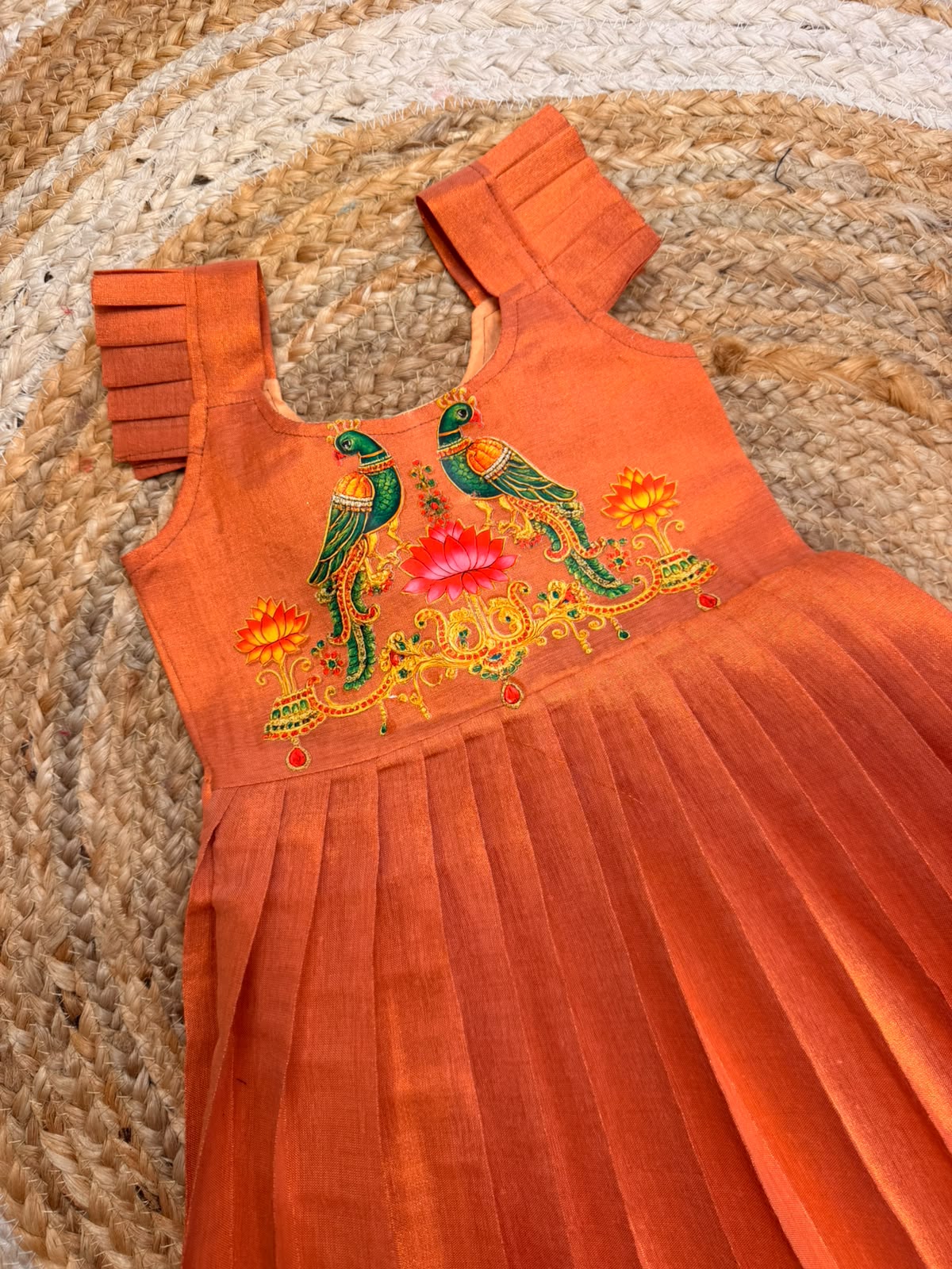 (SB589) Tissue Silk Gowns with Motifs