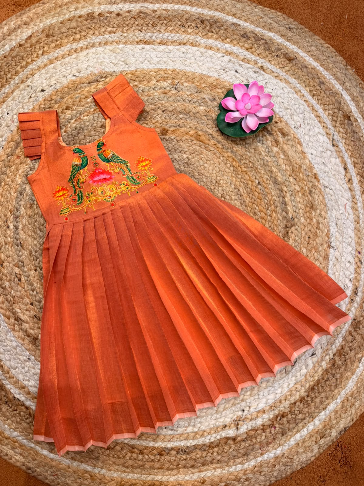 (SB589) Tissue Silk Gowns with Motifs