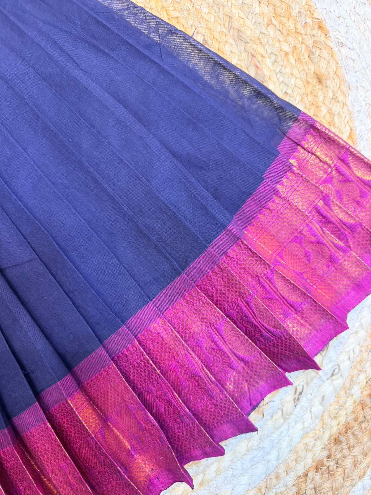 (SB599) Chettinad Cotton Silk Pavadai Sattai