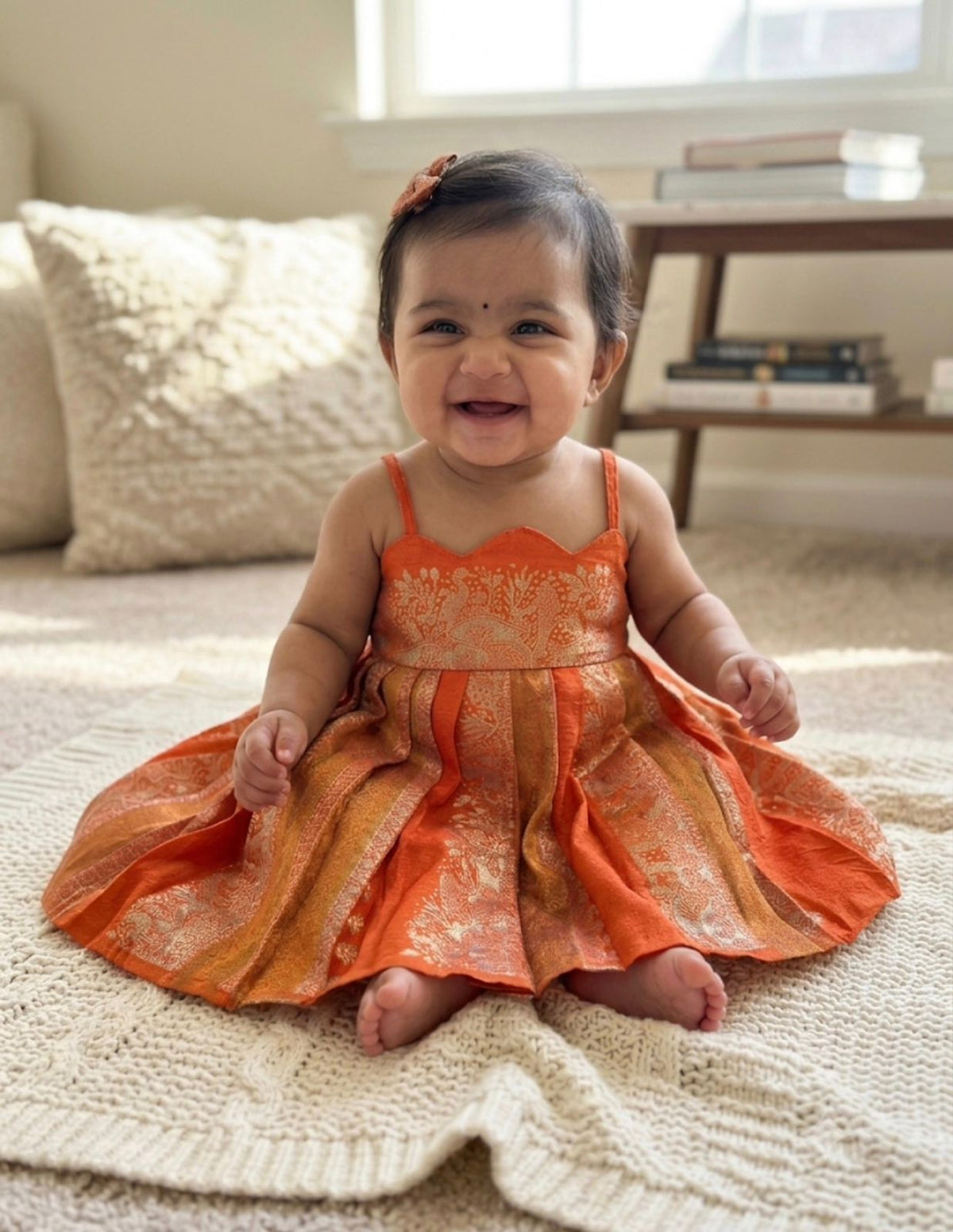 (SB623) Pure Khadi Silk Gown (Pre-booking takes 2 weeks to ship)