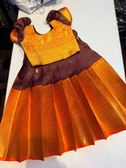 (SB639) Premium Vintage Semi Silk Pavadai Sattai