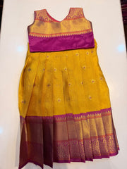 (SB650) Semi Kanchi silk lehengas