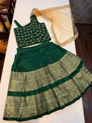 (SB667) Retta Petta Aari Worked Crop Tops Princess Lehenga Set