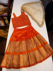 (SB664) Retta Petta Aari Worked Crop Tops Princess Lehenga Set