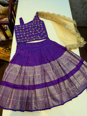 (SB662) Retta Petta Aari Worked Crop Tops Princess Lehenga Set