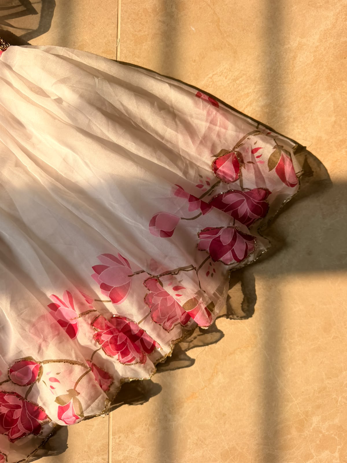 (SB644) Thulir - Premium Sequence worked Lotus Aari Silk gown