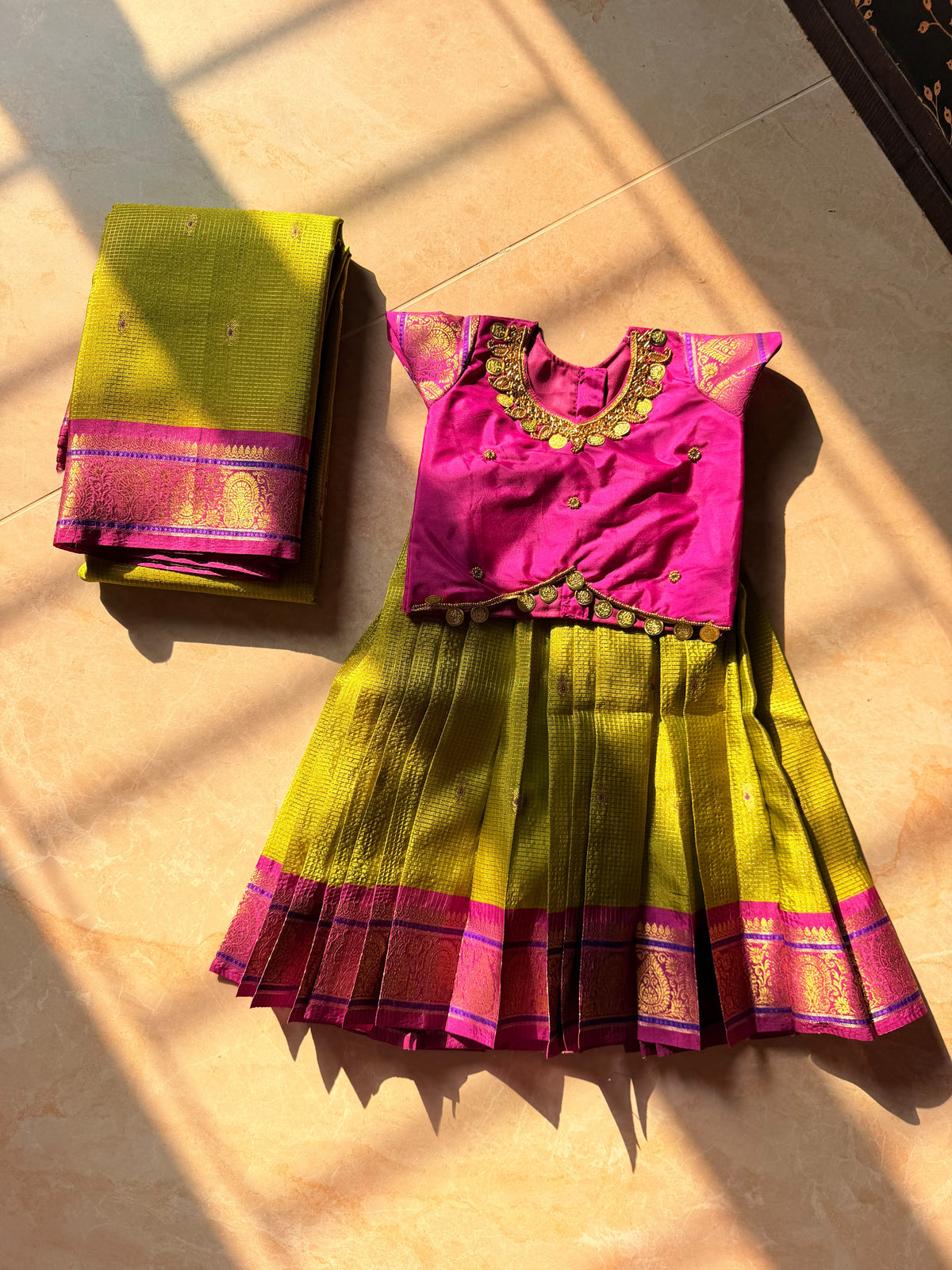 (SB671) Varalakshmi Premium Bridal  Aari Silk Lehenga