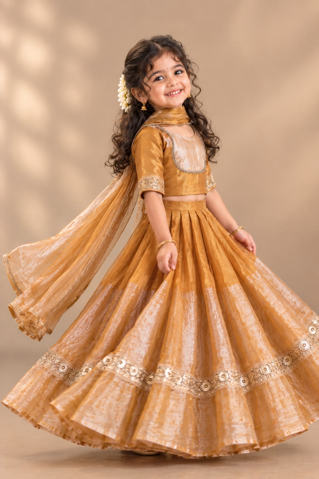 (SB675) Kanmani - Banarasi Double Tones Lehenga