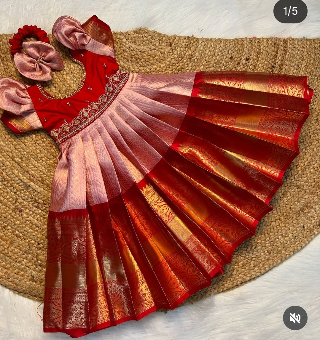 (SB245)Lakshmi - Kanchipuram Semi Silk Gown